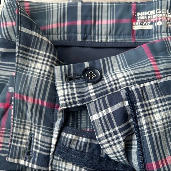 Nike Modern Rise Golf Plaid Pants Style 508275-010 - Picture 3 of 13